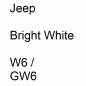 Preview: Jeep, Bright White, W6 / GW6.